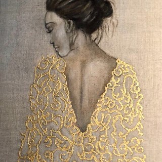 Dame met de gouden jurk